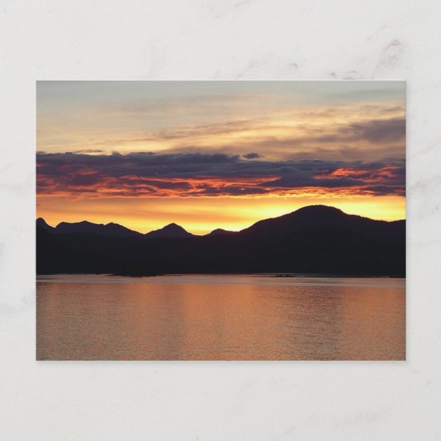 Alaskan Sunset I Beautiful Alaska Photography Postcard (Front)