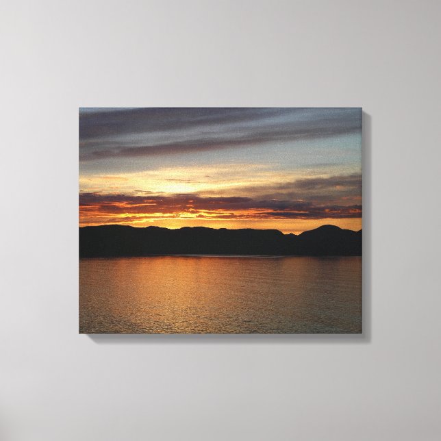 Alaskan Sunset II Beautiful Alaska Photography Canvas Print (Front)