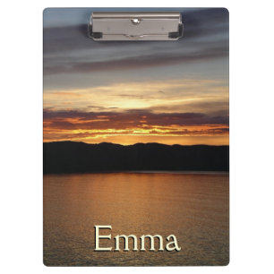 Alaskan Sunset II Beautiful Alaska Photography Clipboard