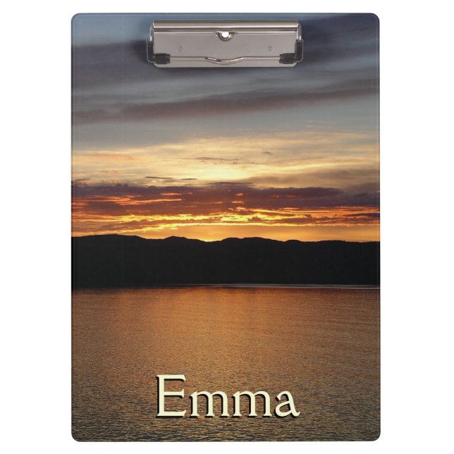 Alaskan Sunset II Beautiful Alaska Photography Clipboard (Front)
