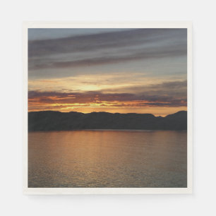Alaskan Sunset II Beautiful Alaska Photography Napkin