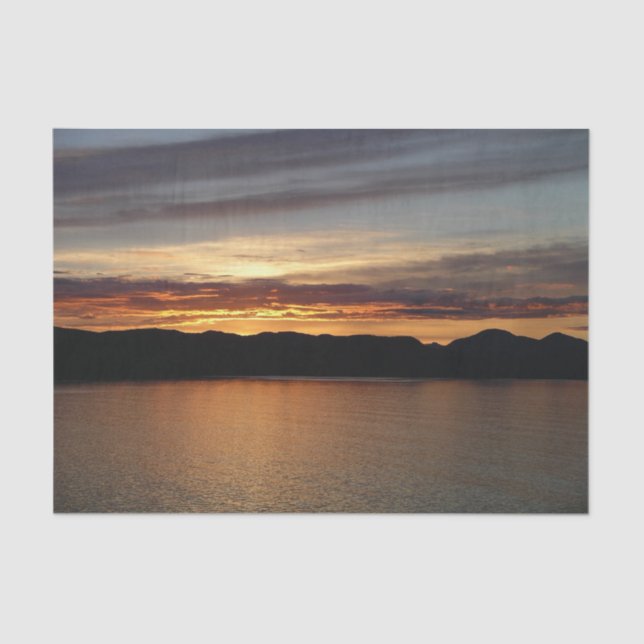 Alaskan Sunset II Beautiful Alaska Photography Tissue Paper (Front)