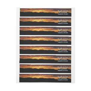 Alaskan Sunset II Beautiful Alaska Photography Wrap Around Label