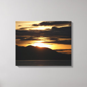 Alaskan Sunset III Beautiful Alaska Photography Canvas Print