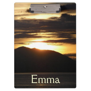 Alaskan Sunset III Beautiful Alaska Photography Clipboard