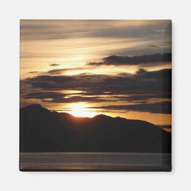 Alaskan Sunset III Beautiful Alaska Photography Magnet (Front)