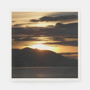 Alaskan Sunset III Beautiful Alaska Photography Napkin