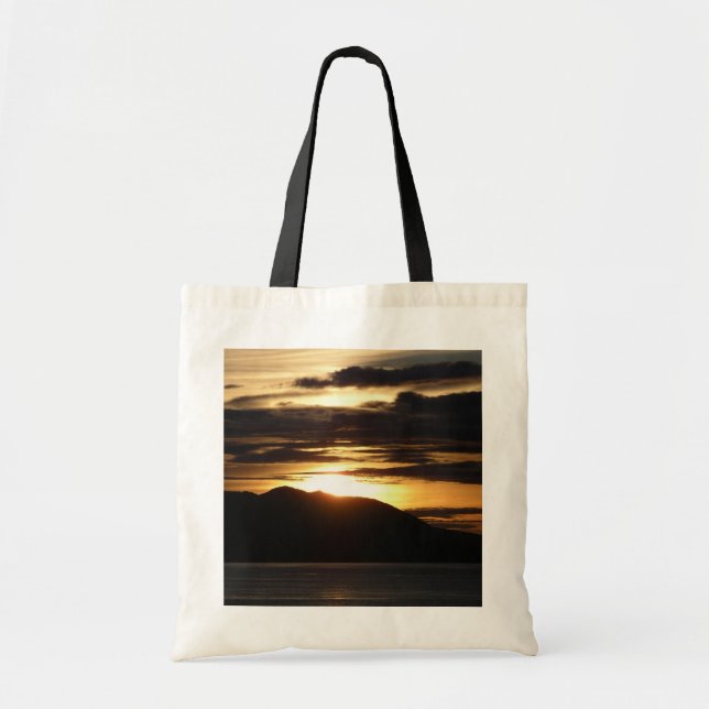 Alaskan Sunset III Beautiful Alaska Photography Tote Bag (Front)