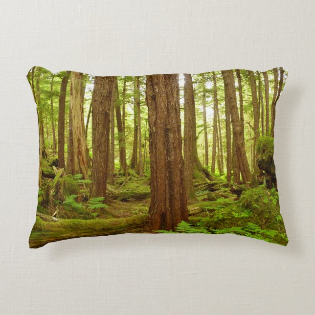 Alaskan Temperate Rainforest Decorative Cushion (Front)
