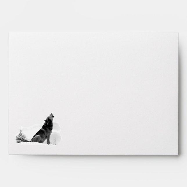 Alaskan Timber Wolf Envelope (Front)