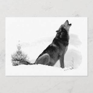Alaskan Timber Wolf Invitation