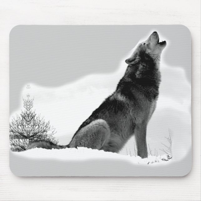 Alaskan Timber Wolf Mousepad (Front)