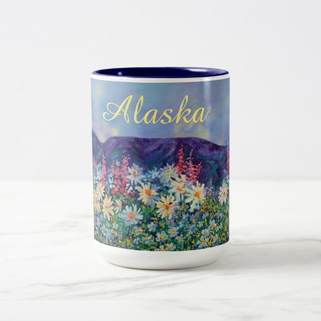 Alaskan Tisha's Garden Two-Tone Coffee Mug (Center)