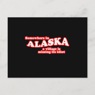 Alaskan village idiot postcard
