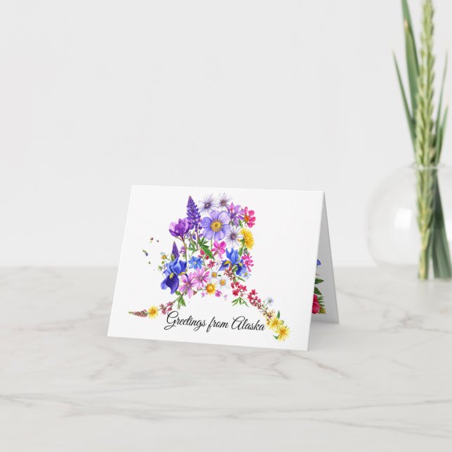 Alaskan Wildflowers Greeting Card (Front)