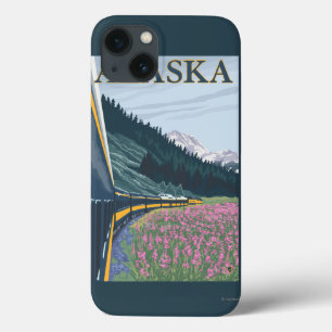 AlaskaRailroad and Fireweed Vintage Travel iPhone 13 Case