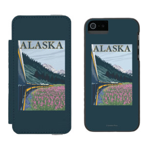 AlaskaRailroad and Fireweed Vintage Travel Incipio Watson™ iPhone 5 Wallet Case