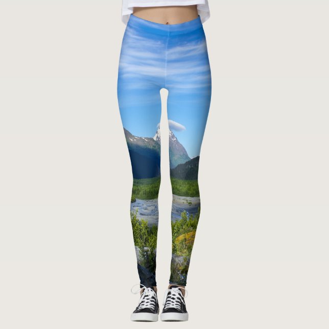 Alaska's Exit Glacier Valley Leggings (Front)