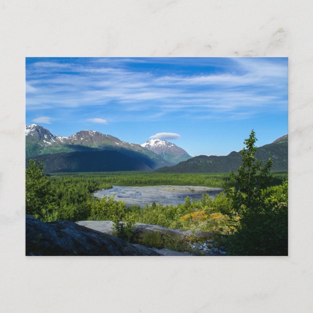 Alaska's Exit Glacier Valley Postcard (Front)