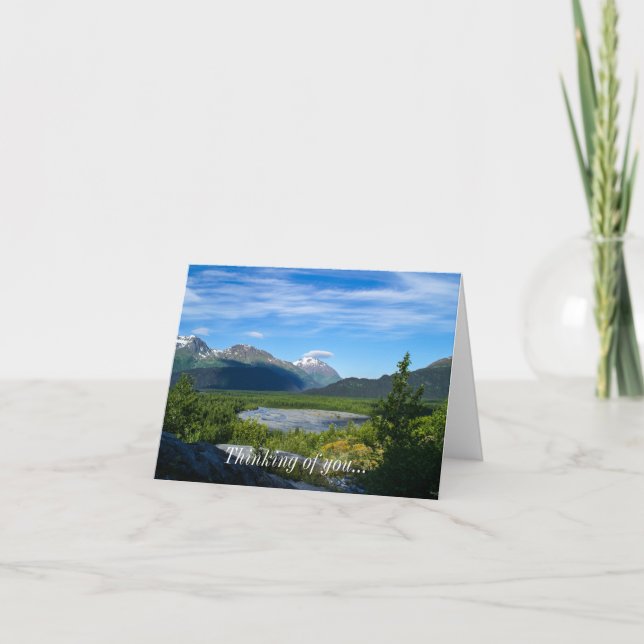 Alaska's Exit Glacier Valley Thank You Card (Front)