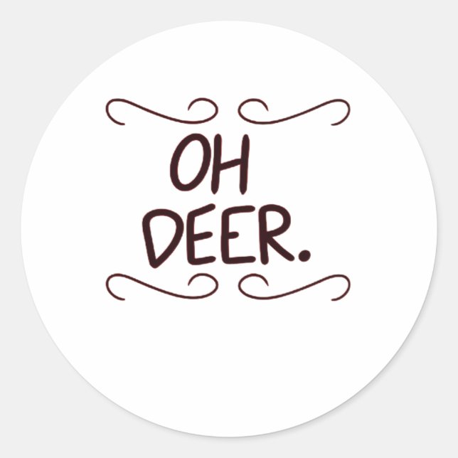 Alastor Oh Deer Creative Art Design Classic Round Sticker (Front)