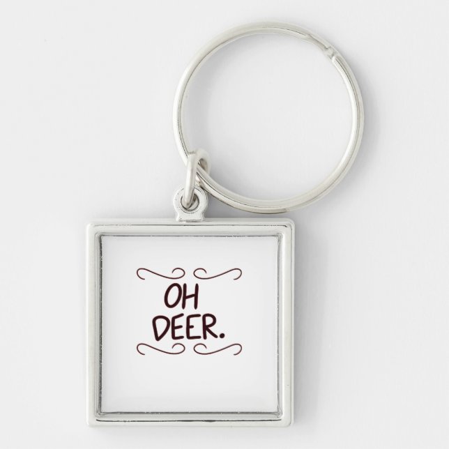 Alastor Oh Deer Creative Art Design  Key Ring (Front)