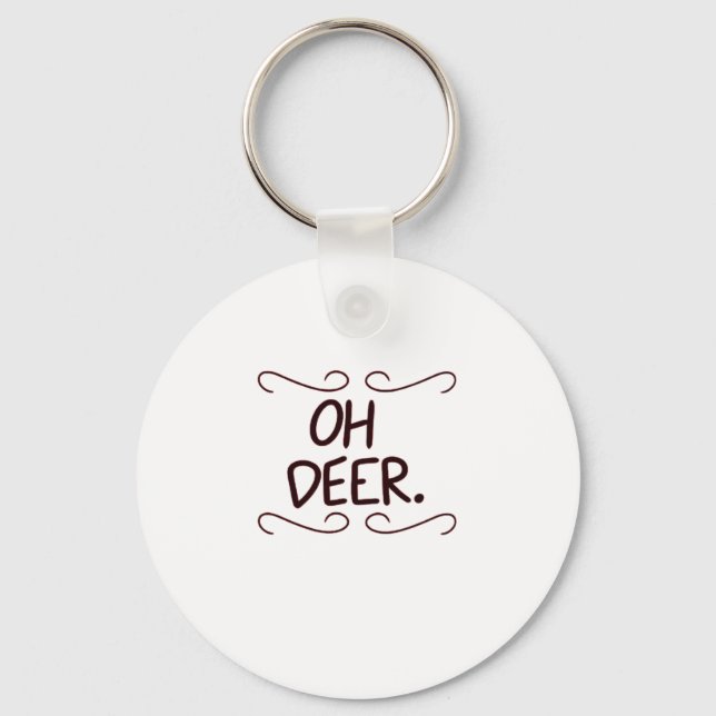 Alastor Oh Deer Creative Art Design Keychain (Front)