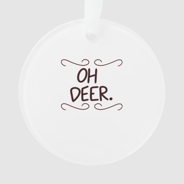 Alastor Oh Deer Creative Art Design Ornament (Front)