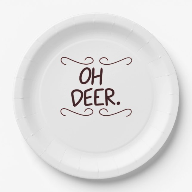 Alastor Oh Deer Creative Art Design Paper Plate (Front)