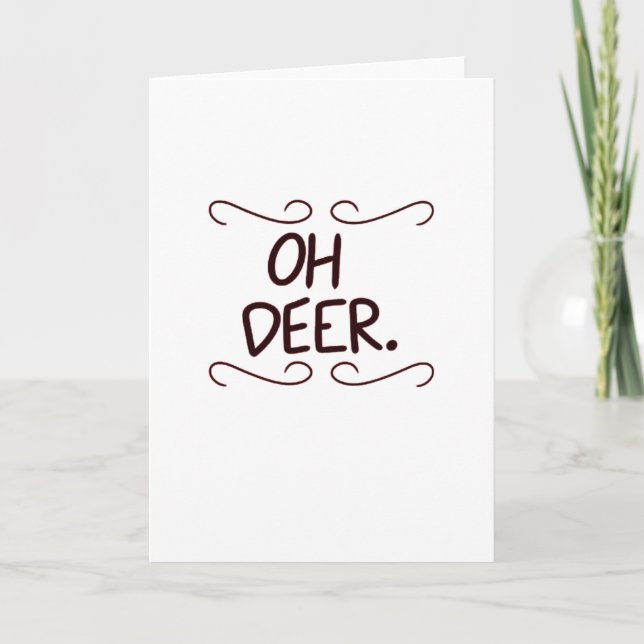 Alastor Oh Deer Creative Art DFolded Greeting Card (Front)