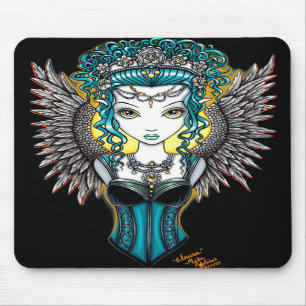 "Alaura" Gothic Guardian Angel mousepad