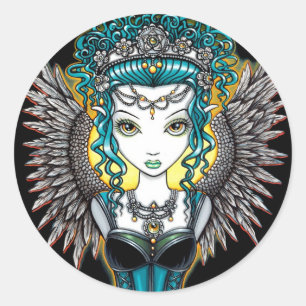 "Alaura" Gothic Guardian Angel Stickers