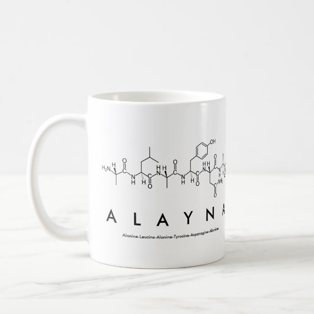 Alayna peptide name mug (Left)
