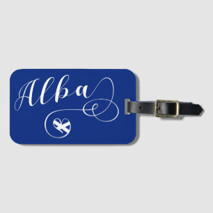 Alba Flag Heart, Scotland, Scots Gaelic Luggage Tag