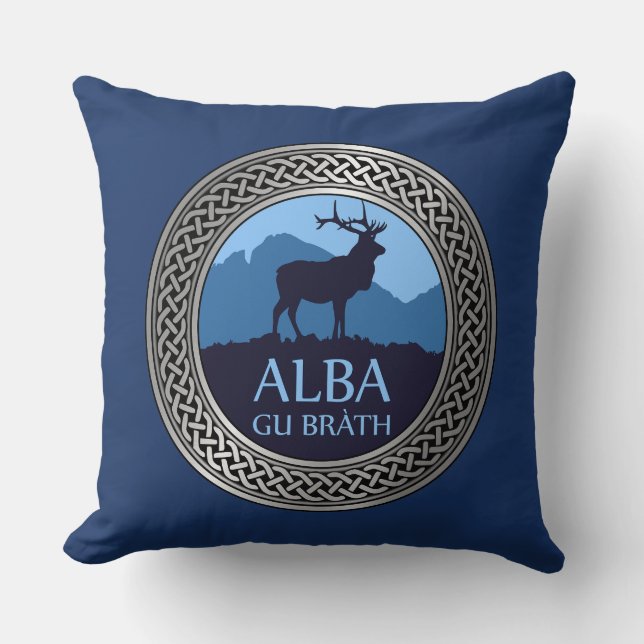 Alba Gu Brath Knot Throw Pillow (Front)