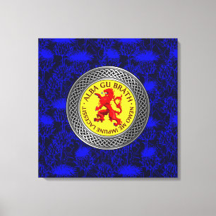 Alba Gu Brath Lion Rampant Knot Canvas Print
