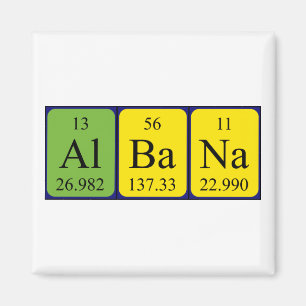 Albana periodic table name magnet
