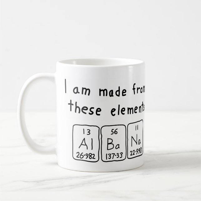 Albana periodic table name mug (Left)