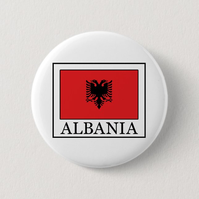 Albania 6 Cm Round Badge (Front)