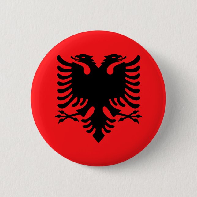 Albania 6 Cm Round Badge (Front)
