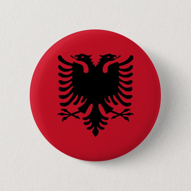 albania 6 cm round badge (Front)