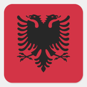 Albania/Albani/Albanian Flag Square Sticker