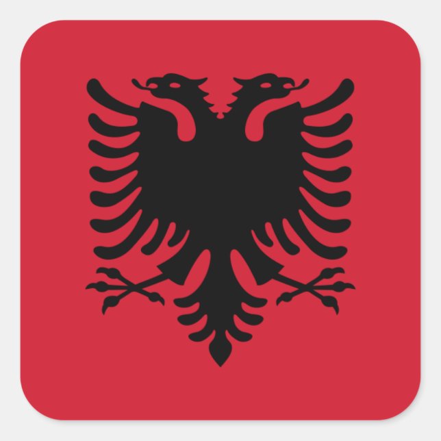 Albania/Albani/Albanian Flag Square Sticker (Front)
