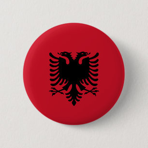 Albania - Albanian Flag 6 Cm Round Badge