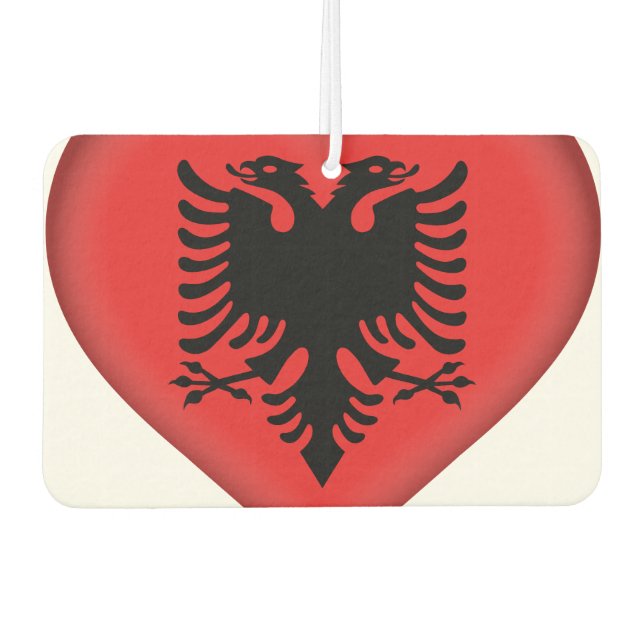 Albania (Albanian) Flag Car Air Freshener (Front)