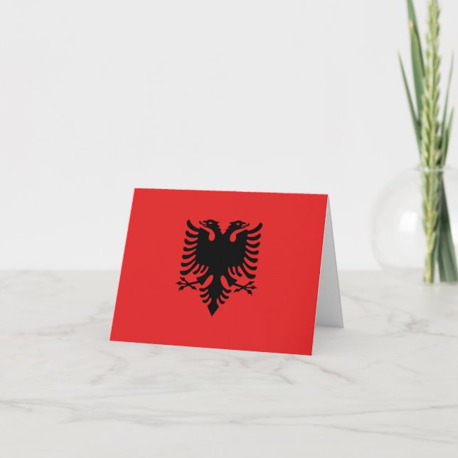 Albania (Albanian) Flag Card (Front)