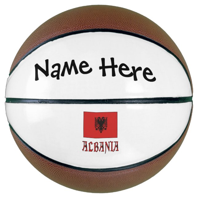 Albania Albanian Flag Personalised  Basketball (Front)