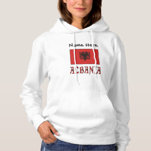 Albania Albanian Flag Personalised Hoodie