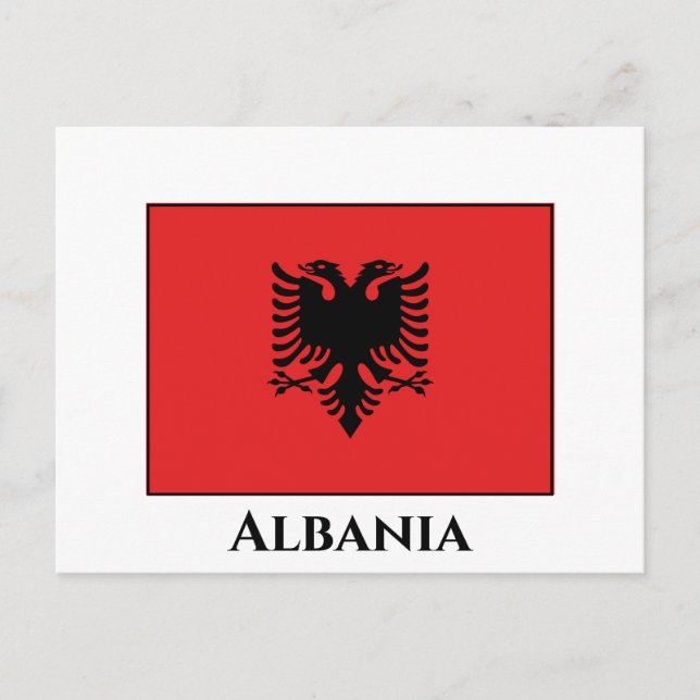 Albania (Albanian) Flag Postcard (Front)
