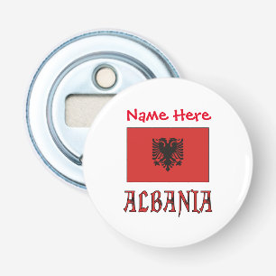 Albania Albanian Flag Red Personalised Bottle Opener